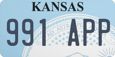 KS license plate 991APP