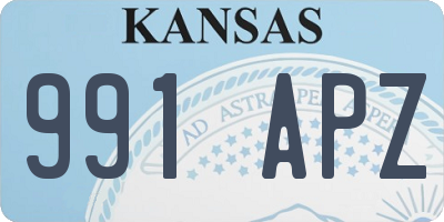 KS license plate 991APZ