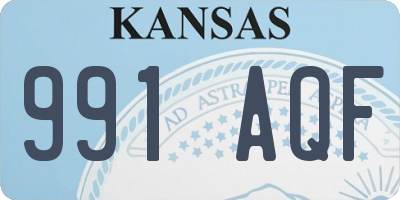 KS license plate 991AQF