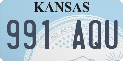 KS license plate 991AQU