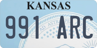 KS license plate 991ARC