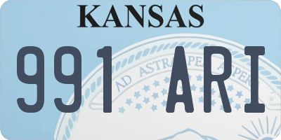 KS license plate 991ARI