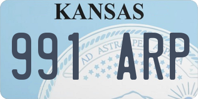 KS license plate 991ARP