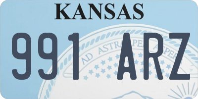KS license plate 991ARZ