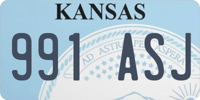 KS license plate 991ASJ
