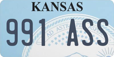 KS license plate 991ASS