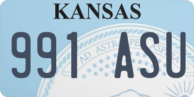 KS license plate 991ASU