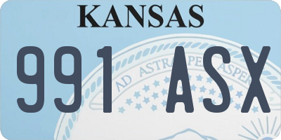 KS license plate 991ASX