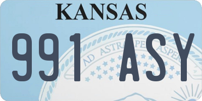 KS license plate 991ASY