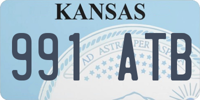 KS license plate 991ATB