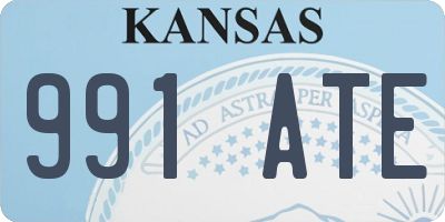KS license plate 991ATE