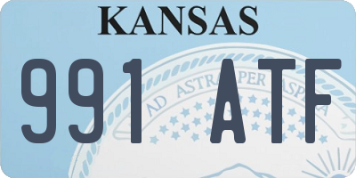 KS license plate 991ATF