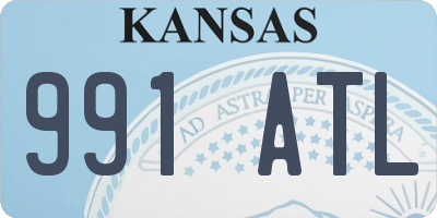 KS license plate 991ATL