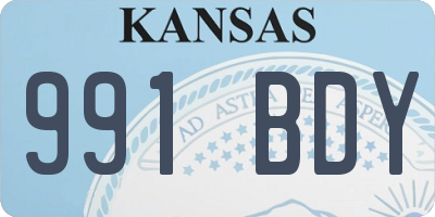 KS license plate 991BDY