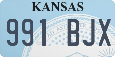 KS license plate 991BJX
