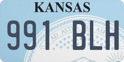 KS license plate 991BLH