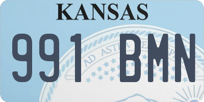 KS license plate 991BMN