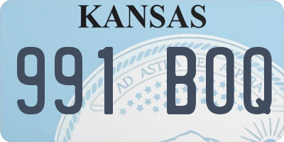 KS license plate 991BOQ