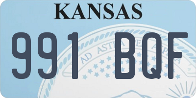 KS license plate 991BQF