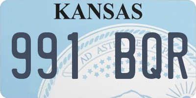 KS license plate 991BQR