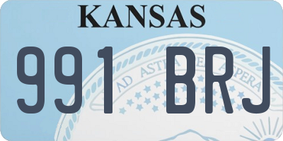 KS license plate 991BRJ