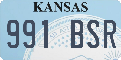 KS license plate 991BSR