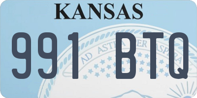 KS license plate 991BTQ