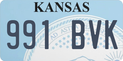 KS license plate 991BVK