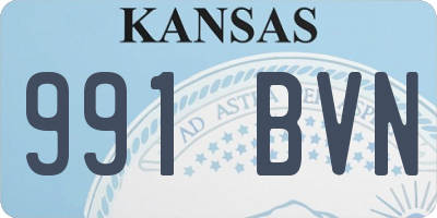 KS license plate 991BVN