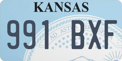 KS license plate 991BXF