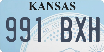 KS license plate 991BXH