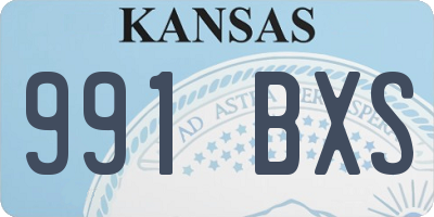 KS license plate 991BXS