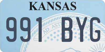 KS license plate 991BYG