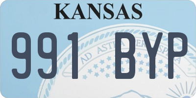 KS license plate 991BYP
