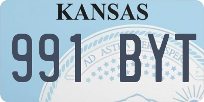 KS license plate 991BYT