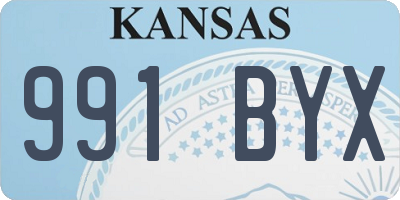 KS license plate 991BYX