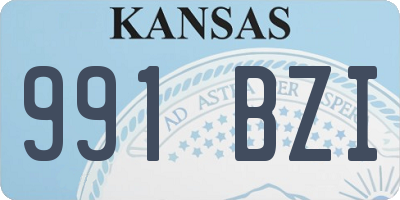 KS license plate 991BZI