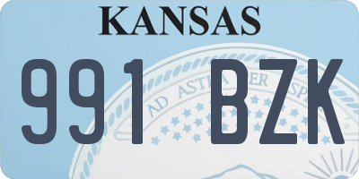 KS license plate 991BZK