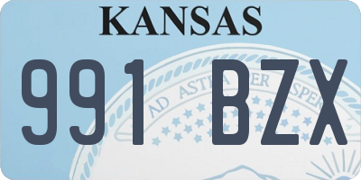 KS license plate 991BZX