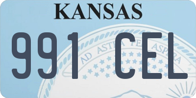 KS license plate 991CEL
