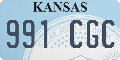 KS license plate 991CGC