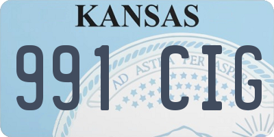 KS license plate 991CIG