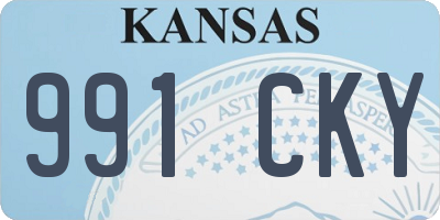 KS license plate 991CKY