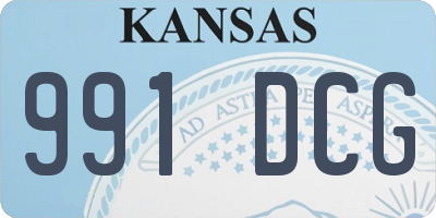 KS license plate 991DCG