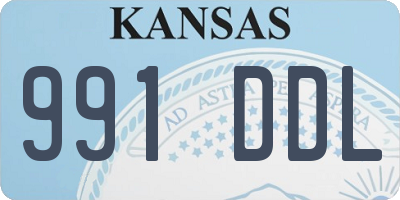 KS license plate 991DDL