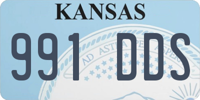 KS license plate 991DDS
