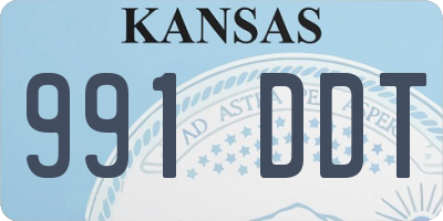 KS license plate 991DDT