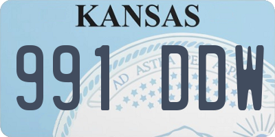 KS license plate 991DDW