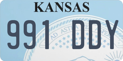 KS license plate 991DDY