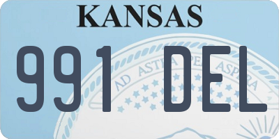 KS license plate 991DEL